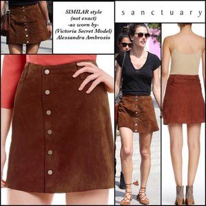 Santuary Anita Suede Mini Skirt - Size S